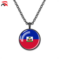 Kit de soutien pour les fans de football, série drapeau haïtien 2026, ensemble cadeau, drapeau de table, porte-clés, bracelet, collier