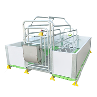 Nouveau lit de gestation en acier galvanisé, cage de mise bas, équipement d'élevage porcin, équipement d'élevage, portable, lourd, 1 an de garantie