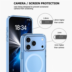 Custodia Magnetica per Telefono in PC Trasparente Anti-Ingiallimento, Resistente ai Graffi, Antiurto Wireless per iPhone 18 Pro 18 Pro Max - Product Image 5