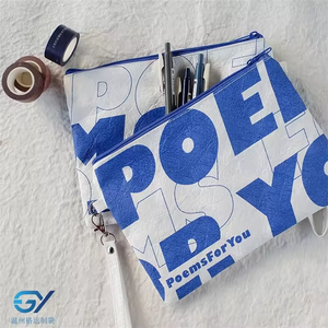 Pochette en Tyvek imprimée avec logo personnalisé MZ Sac en papier Dupont Tyvek à fermeture éclair Sac en Tyvek blanc étanche - Product Image 2