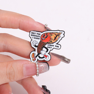 Citas divertidas May the Bridges I Burn Light the Way Broches Creative Cartoon Esmalte Pins Mochila Ropa Linda Solapa Insignia Regalo - Product Image 1