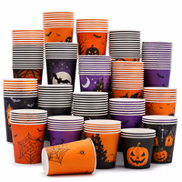Gobelet à café en papier pour Halloween, prix de gros d'usine, impression personnalisée, gobelet à double paroi
