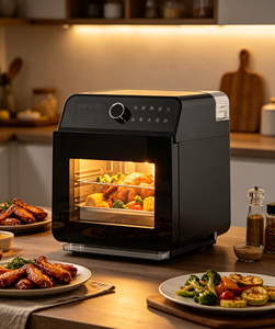 Horno de Vapor y Freidora de Aire Anbolife 15L 1550W+700W Doble Potencia, Tanque de Agua de 800ml, Pantalla Táctil Grande, 16 Menús Preestablecidos, Asador, SUS304 OEM - Product Image 6