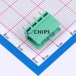MXHT396V-3.96-04P-GN01-Cu-A Plug-in Terminal Block Through hole,P=3.96mm Board-to-Board / Socket - Open 1x4P 3.96mm Green - Product Image 1