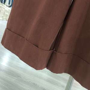 <span class=keywords><strong>Pantaloni</strong></span> Casual a gamba larga estivi rossi Vintage da donna a <span class=keywords><strong>vita</strong></span> <span class=keywords><strong>alta</strong></span> con bottoni con Zip elasticizzati taglia ragazza in Stock - Product Image 6