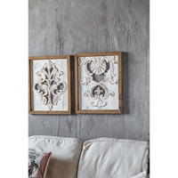 Décorations murales rustiques en bois sculpté pour l'intérieur de la maison : Panneaux muraux en bois avec cadre en bois, designs créatifs pour la maison