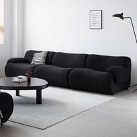 Sofá Cama Modular de 3 Plazas, Diseño Moderno y Simple, Tapizado en Terciopelo, con Cojines Rellenos de Esponja Suave
