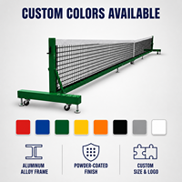 Sistem Tiang Net Tenis, Pickleball, Voli, dan Bulu Tangkis Portabel Harga Terjangkau dari Aluminium Alloy untuk Sekolah dan Klub