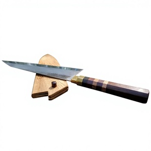 Top-Rated Custom Handmade Damascus Steel Kitchen Chef <b>Knives</b> Carbon Steel Vegetal Cutting <b>Knife</b> with Wooden Sheath - Product Image 3