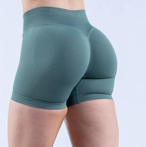 <span class=keywords><strong>Camisa</strong></span> sin costuras para mujer, mallas cortas <span class=keywords><strong>de</strong></span> cintura alta, Sujetador deportivo, conjunto <span class=keywords><strong>de</strong></span> gimnasio, chándal, ropa <span class=keywords><strong>de</strong></span> Yoga, pantalones, Top sólido, conjunto <span class=keywords><strong>de</strong></span> Fitness - Product Image 6