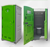 Cabine de douche et toilettes portables d'extérieur en HDPE pour accroupissement et position assise, avec lavabo et urinoir
