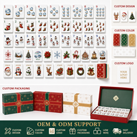 Tuiles de Mahjong de Luxe Modernes en Acrylique de Qualité Professionnelle pour Casino, Durables, MeldVerse, pour Jeux Familiaux de Noël et de Fêtes, 4