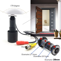Caméra de sécurité filaire 4-en-1 AHD TVI CVI CVBS HD 1080P pour visiophone couleur, caméra de porte fisheye 180 degrés 2MP
