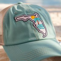 Prix d'usine Conception gratuite personnalisée 5 Panel Florida Baseball Hats Caps