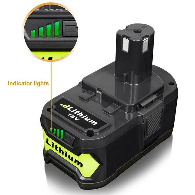 Lithium Replacement Battery Pack High Capacity 18V 6.0Ah for P108 P107 Power Tool Battery Compatible with Ryobi
