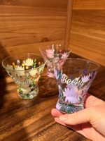 Peinture personnalisée pour enfants, nom personnalisé, peinture à la main, motif floral moderne, verre réutilisable, anti-fuite, grande capacité, usage domestique, Chine