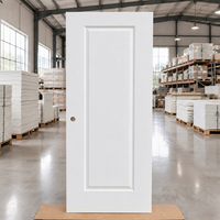 Porte intérieure monobloc en MDF, à âme creuse, apprêtée blanche, moderne, avec panneau moulé décoratif, finition décorative