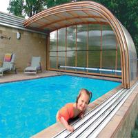 Teleskopisches Wintergarten-System Einziehbare Poolüberdachung Schwimmbad Mobiles Dach