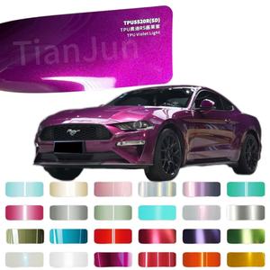 Pellicola adesiva 3M viola metallizzato 1,52*17M, TPU cromato lucido, PPF cambia colore, pellicola vinilica per auto, vernice cromata brillante - Product Image 1