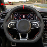 Volant de voiture en cuir perforé populaire pour VW Golf 7 Jetta GTI Polo Passat Sharan Scirocco