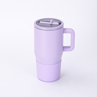 Nouvelle tasse Bingba de 20 oz du fabricant, avec poignée, en acier inoxydable 304, isotherme, avec paille, pour voiture, pour le commerce transfrontalier