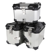 Valises latérales multi-capacités pour moto, grande capacité, en alliage d'aluminium, universelles, étanches, antichoc, multicolores