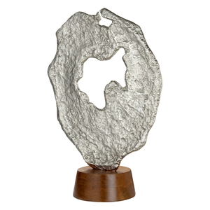 Escultura Metálica Abstracta Moderna de 57 cm de Altura, Forma Irregular, Decoración Artística Hecha a Mano, Adorno de Mesa para Sala de Estar - Product Image 3