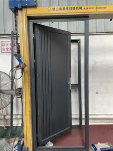 Luxury Design German Hoppe Locking System Aluminum Entrance Door Exterior Security Front Pivot Door Aluminum Casement Door