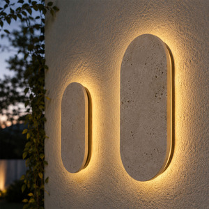 <span class=keywords><strong>Applique</strong></span> da <span class=keywords><strong>Parete</strong></span> per Esterni in Travertino Wabi Sabi, IP54 Impermeabile, Progetto <span class=keywords><strong>LED</strong></span> per Facciate, OEM ODM, Vendita Diretta dalla Fabbrica - Product Image 1