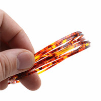 Coquille de tortue rouge, musulman, 2 mm de largeur, attaches pour guitare, pluchage, longueur de 5 pieds, perle rouge