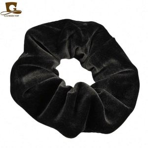 Élastique à cheveux multifonctionnel en velours doux de haute qualité, 100 % polyester, 11 cm de circonférence, couleur unie, pour usage quotidien et décontracté - Product Image 6