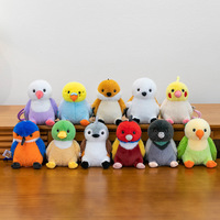 Peluches d'oiseaux réalistes Feiya, jouets en polyester doux, poupées de perroquet Tit de montagne, porte-clés mignons, logo personnalisé pour Halloween
