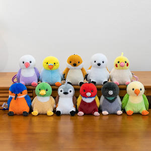 Feiya Juguetes de Peluche de Aves Realistas, Animales de Peluche Suaves de Poliéster, Muñecos de Loros de Montaña, Lindos Llaveros, Logotipo Personalizado para Halloween - Product Image 1