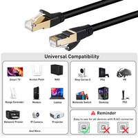 Cable de Red Flexible Cat 8 con Blindaje de Aluminio y Cubierta de PVC, Cable de Conexión Rj45, Cable Ethernet Cat8