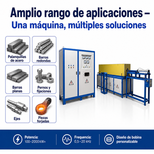 Horno de Inducción Industrial para Calentamiento por Procesamiento en Caliente de Anillos de Acero, Barras de Hierro, Varillas de Cobre, Columnas de Latón y Máquinas de Forja en Caliente - Product Image 1