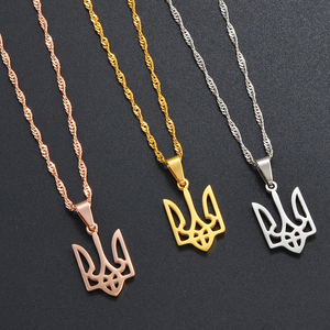 Collar con Colgante de la Bandera de Ucrania en Acero Inoxidable, Símbolos Nacionales, para Hombre y Mujer, Tryzub, Solidaridad Ucraniana, Joyería - Product Image 6