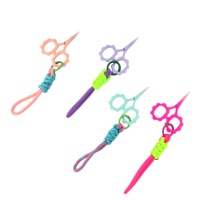 Nouvel Arrivage Ciseaux de Broderie Miniatures à Motif Tournesol Coloré avec Lanière, Pince à Fil et Coupe-fil, Outil pour Point d'Artisanat