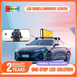 Ngoài trời không thấm nước P5 xe quảng cáo taxi màn hình hàng đầu <span class=keywords><strong>LED</strong></span> hiển thị hai mặt di chuyển dẫn đăng ký cho xe ô tô IP65 đánh giá - Product Image 4
