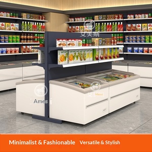 Étagère de réfrigérateur métallique personnalisée pour supermarché, présentoir de crème glacée pour magasin de proximité, étagère de congélateur multi-niveaux - Product Image 3