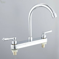 Robinet mitigeur de lavabo moderne à double poignée en laiton de 8 po à 2 trous SPRING SUMMER