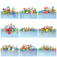Équipement de piscine et de parc aquatique pour aire de jeux extérieure, jeux aquatiques ludiques pour enfants en plastique, métal et acier, pour centres commerciaux