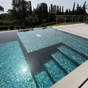 Hot Sale 5 Years Large Indonesia Best Swimming Pool Tiles Glass Mosaic For