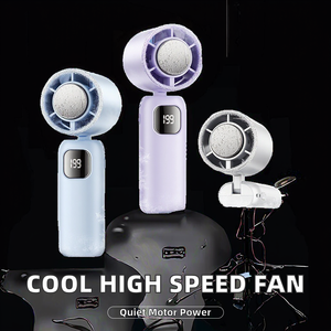 Ventilador turbo portátil recargable de alta velocidad para enfriamiento, ideal para el hogar, el coche y exteriores, con conexión USB, venta al por mayor del fabricante. - Product Image 2