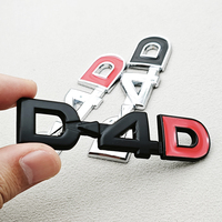 Autocollant de voiture en métal chromé 3D, logo D4D, lettres, emblème, badge pour Toyota Camry Highlander Yaris Corolla Avensis Hilux Accessoires