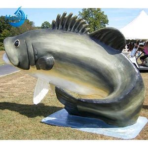 Scultura di Pesce in Fibra di Vetro, Grande Statua di Pesce in Resina per Giardino Marino - Product Image 5