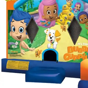 Grado comercial <span class=keywords><strong>Bubble</strong></span> <span class=keywords><strong>Guppies</strong></span> Casa de rebote inflable al aire libre Combo Castillo hinchable para niños con tobogán - Product Image 5