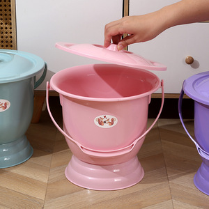 Escupidera portátil con tapa de plástico para uso doméstico, para personas mayores, para baño o inodoro. - Product Image 2