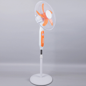 Ventilateur sur pied à hauteur réglable, fonction oscillante, commande tactile, 5 pales, moteur brossé, blanc-orange, rafraîchisseur d'air domestique - Product Image 5