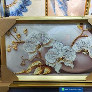 Decoración Moderna para Sala de Estar, Pintura de Porcelana de Cristal Abstracta Geométrica con Diseño de Pez, Estilo Semicircular, Arte de Moda de Lujo - Product Image 5