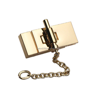 Accessoires de quincaillerie pour sacs en stock, 58 x 24 mm, 4 couleurs, serrure de sac en alliage de zinc